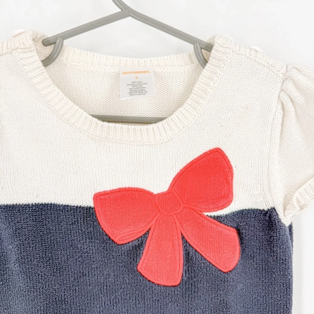 Gymboree Blue and White Casual Dress with Bow